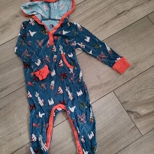 Dreamiere 6-12 month Mission Sleep Hooded bamboo romper